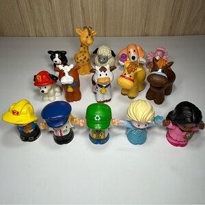 Fisher-Price Little People Lot of 15 Farm Zoo Disney Kids Workers Animals People